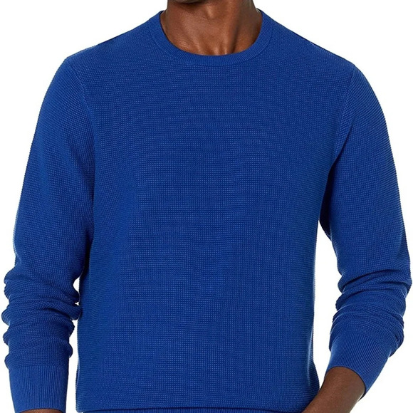 NWT! Men’s Goodthreads blue thermal sweater XS - Picture 2 of 5
